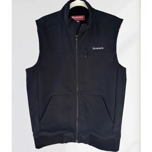 SIMMS Men’s Black Fleece Vest, Size M